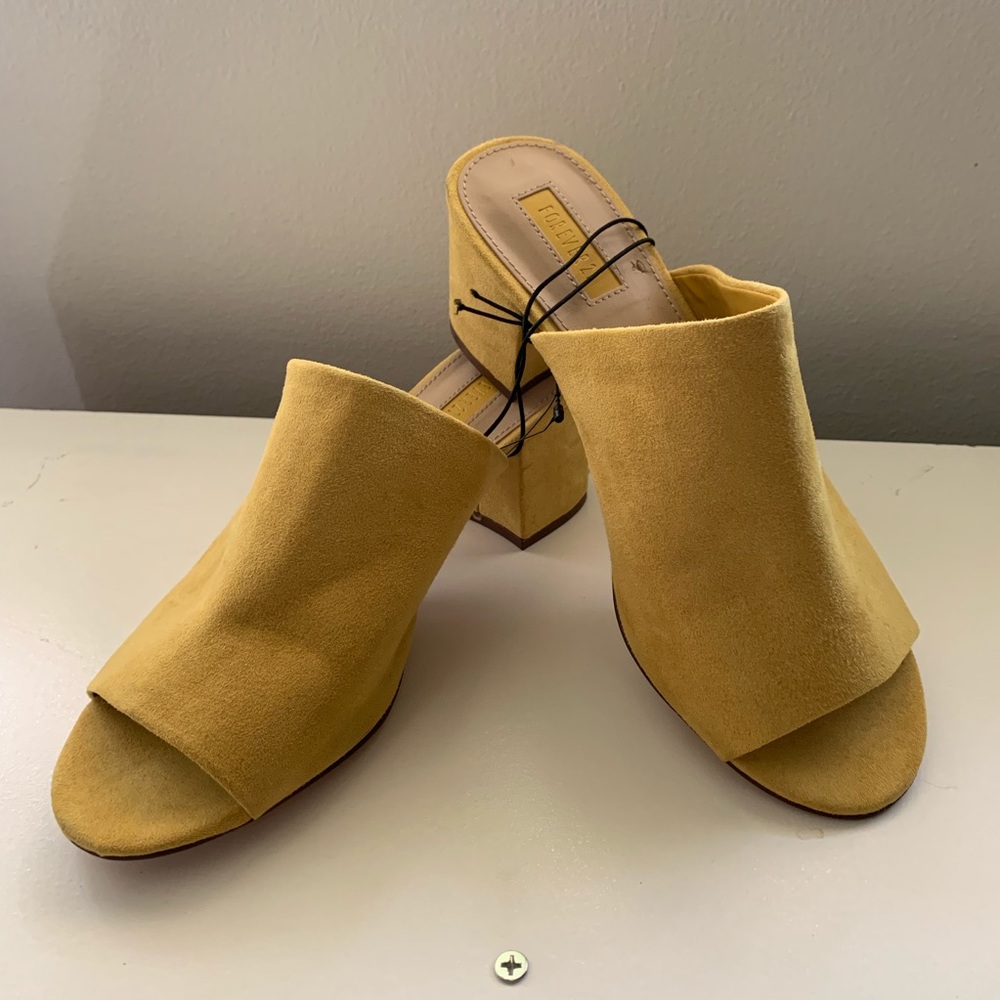 Forever 21 yellow suede sandals